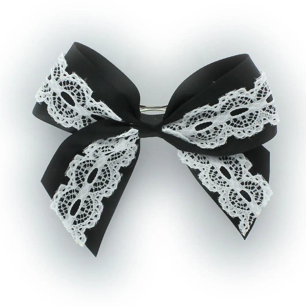 Satin/Lace Sailor Hair-Bow