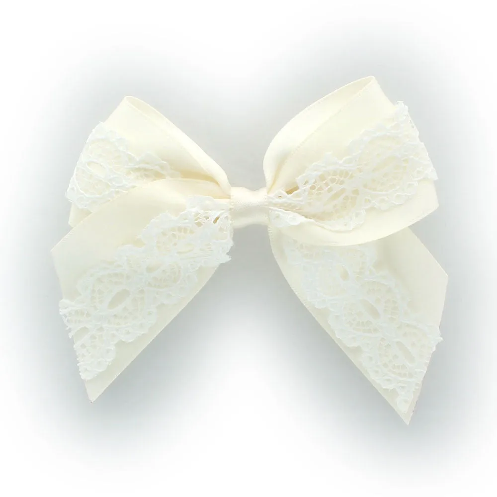 Satin/Lace Sailor Hair-Bow