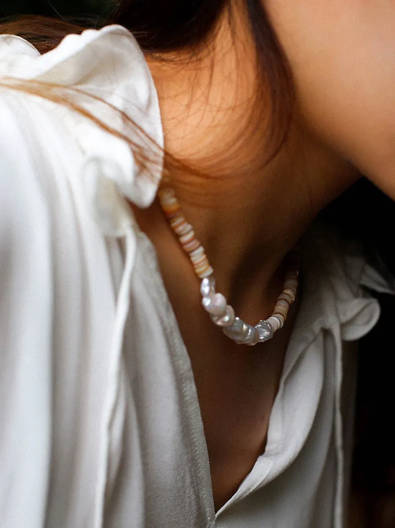 Shell Baroque pearl Necklaces