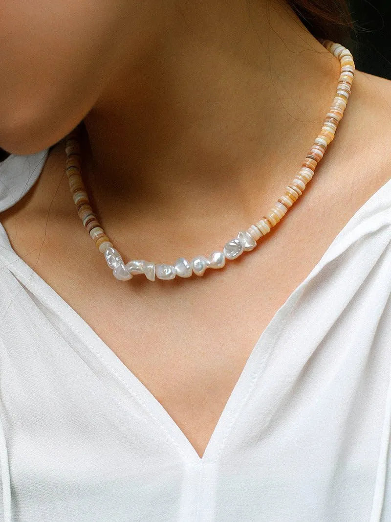 Shell Baroque pearl Necklaces