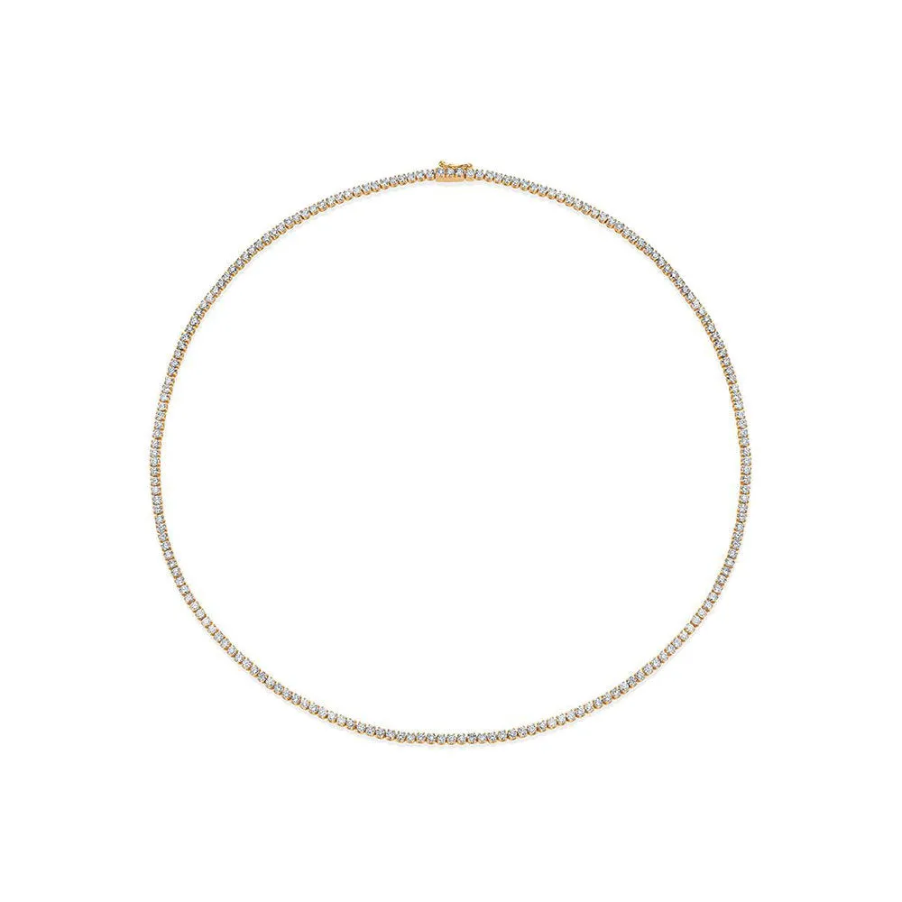 Showroom Collection Diamond Tennis Necklace (13.00 ct.) 2.7 mm 4-Prongs Setting in 14K Gold