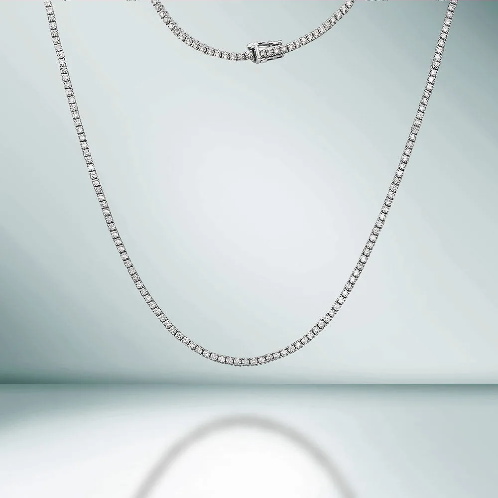 Showroom Collection Diamond Tennis Necklace (13.00 ct.) 2.7 mm 4-Prongs Setting in 14K Gold