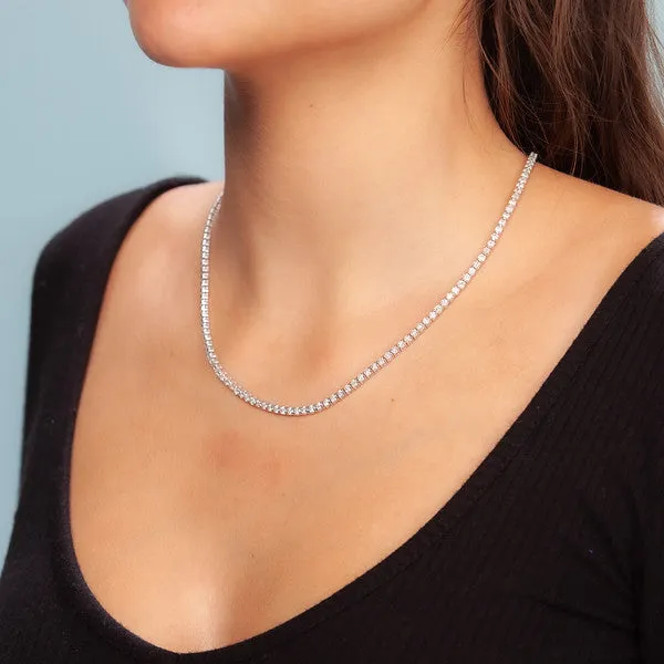 Showroom Collection Diamond Tennis Necklace (13.00 ct.) 2.7 mm 4-Prongs Setting in 14K Gold