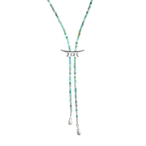 Signature Cleat Gemstone Bolo Necklace