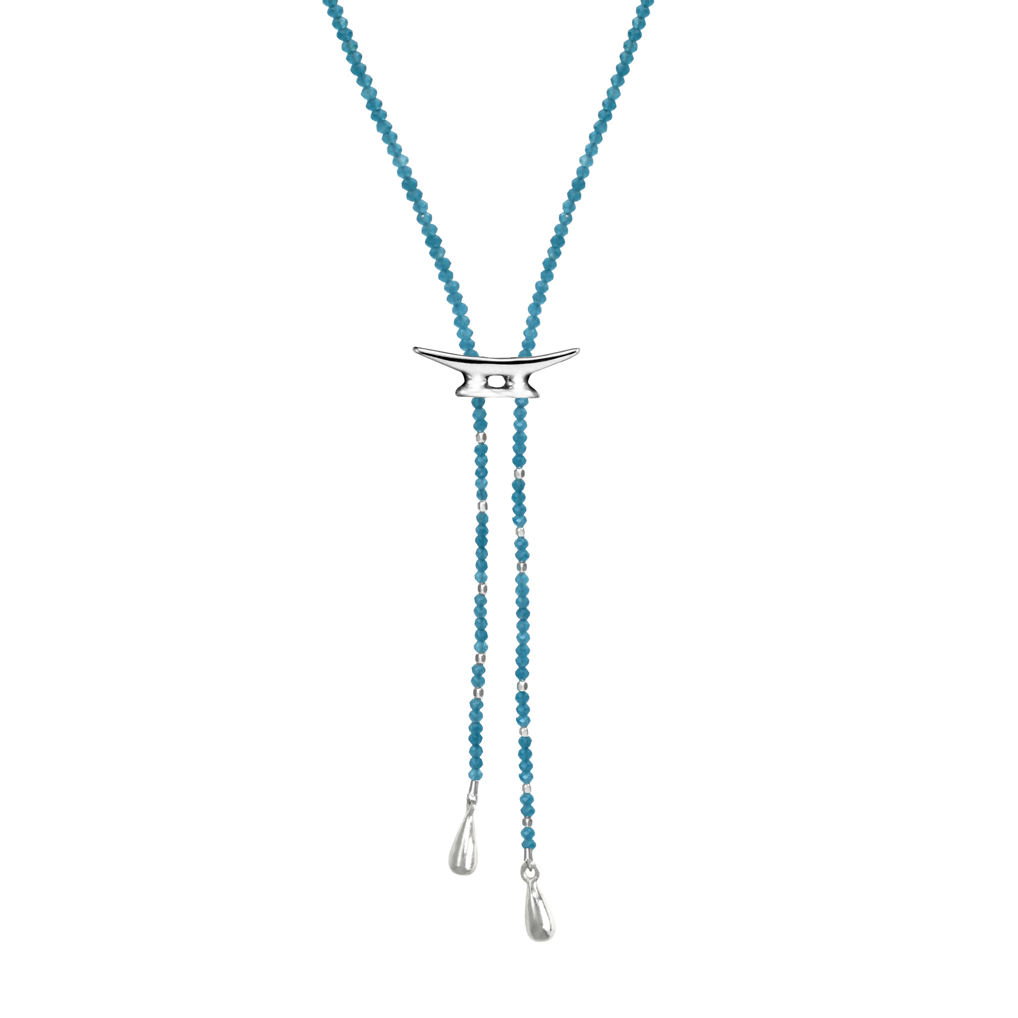 Signature Cleat Gemstone Bolo Necklace