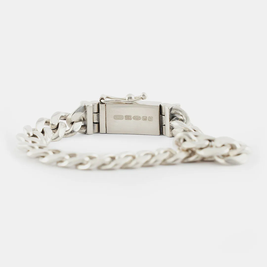 Silver 10mm Curb Bracelet