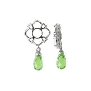 Silver & Peridot Teardrop Dangle Charm S121P