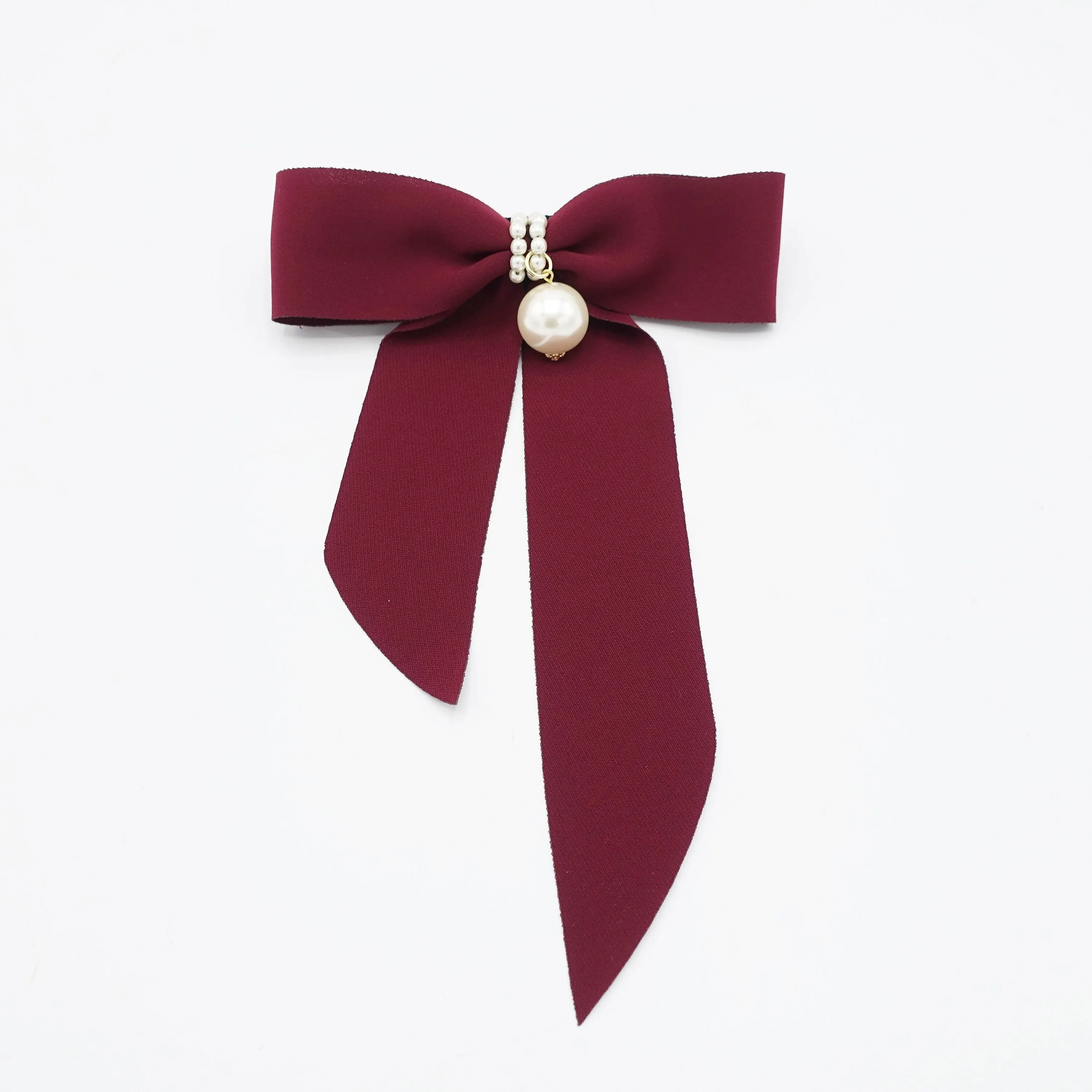 simple chiffon hair bow with tail women hair accessory