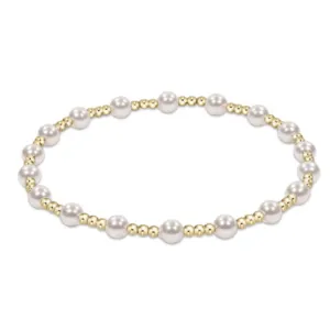 Sincerity Pattern Bead Bracelet - Pearl