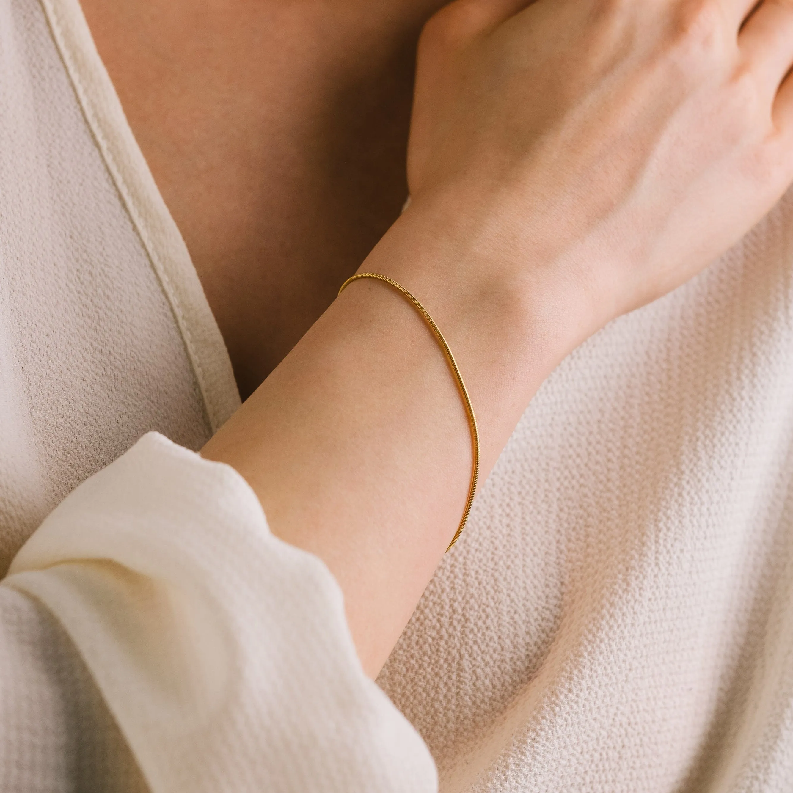 Snake Chain Gold-Filled Bracelet