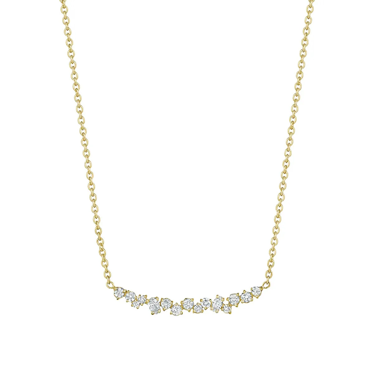 Stardust Cluster Bar Necklace