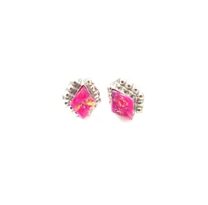 Starry Pink Opal Studs