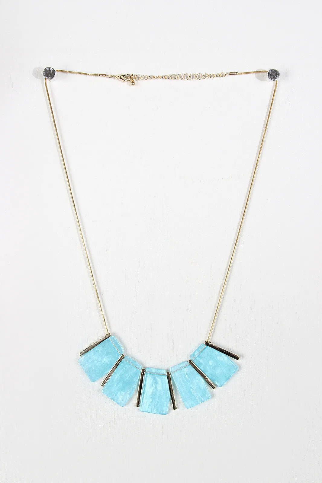 Statement Gemstone And Rod Necklace