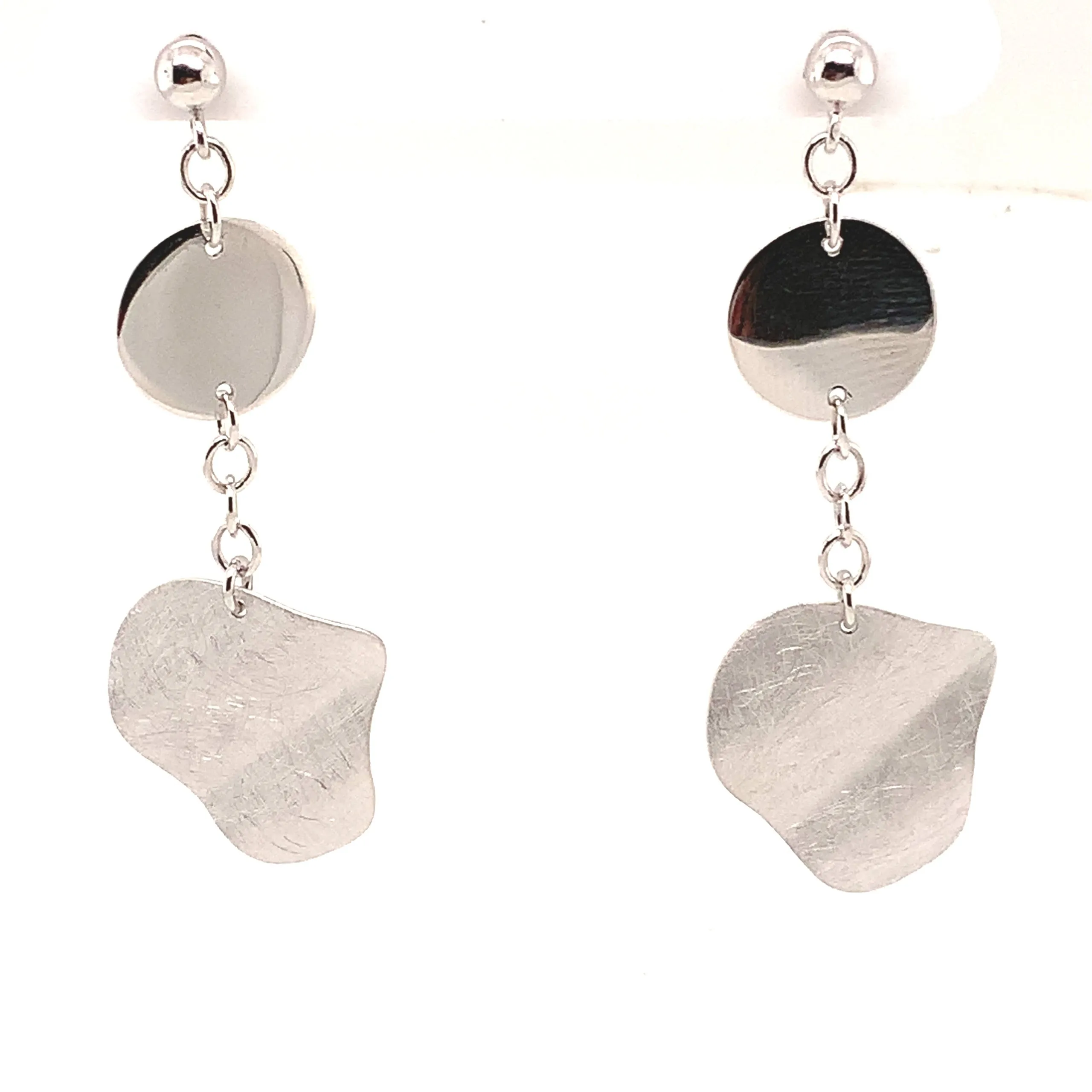 Sterling Silver Geometric Dangle Earrings