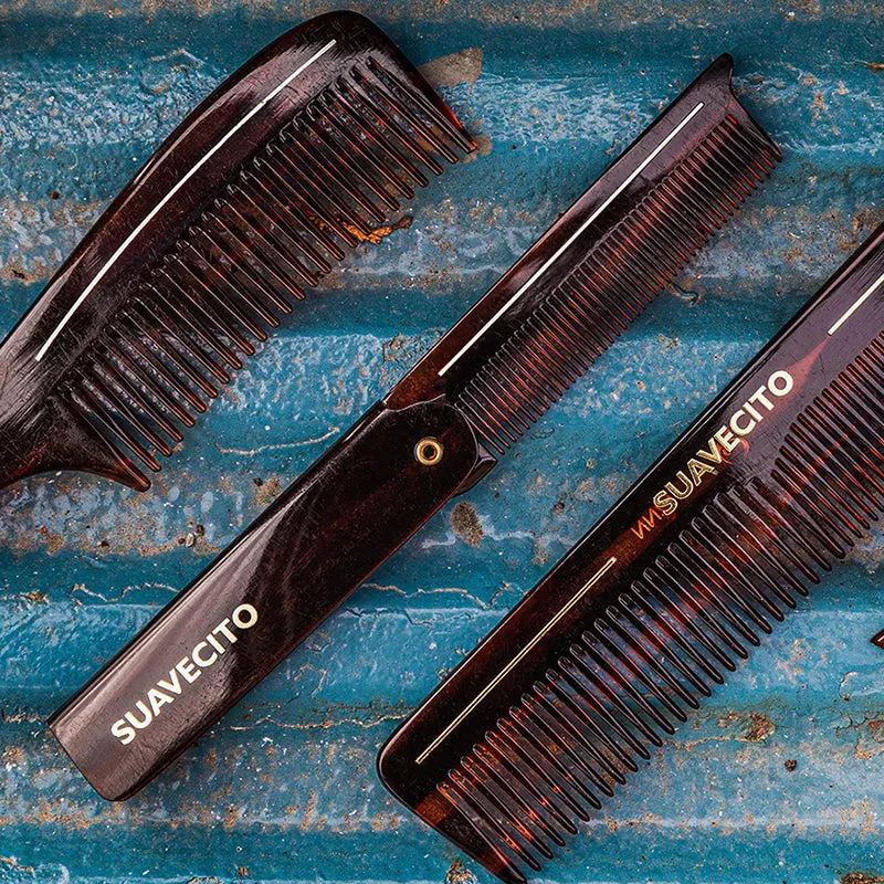 Suavecito - Deluxe Folding Comb, Amber