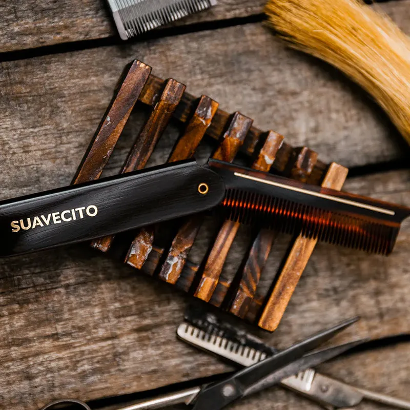 Suavecito - Deluxe Folding Comb, Amber