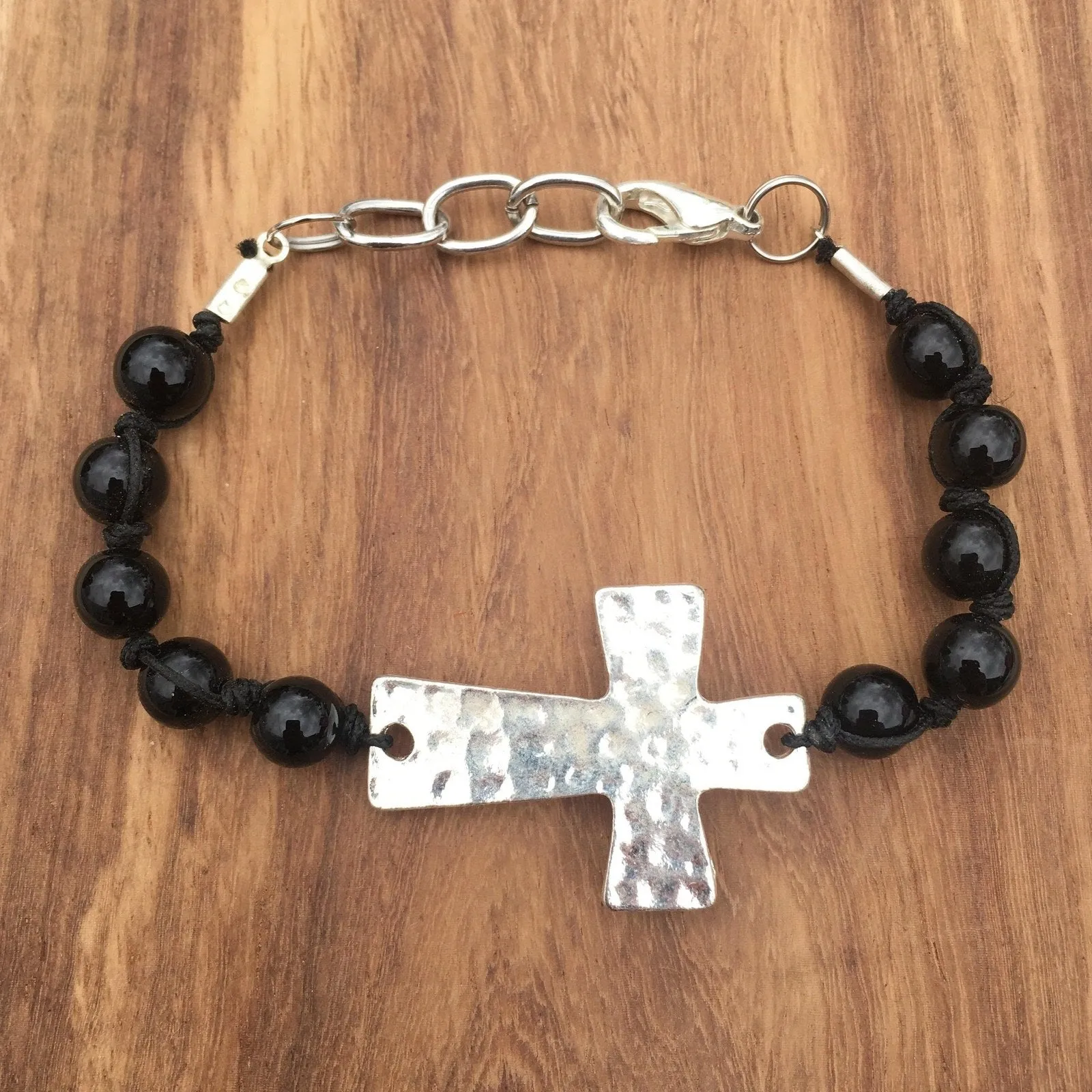 SwaziMUD™ Hammered Cross Bracelet