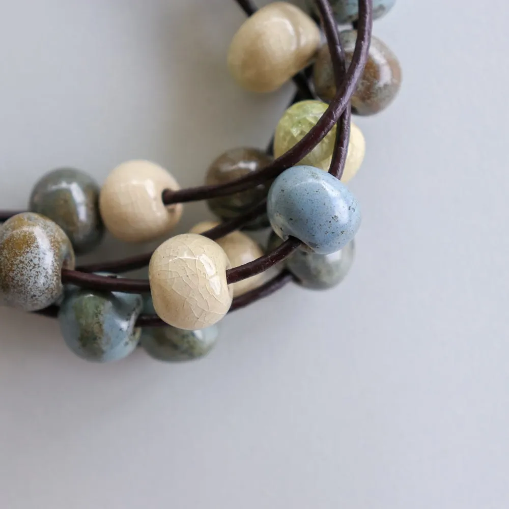 SwaziMUD™ Leather Cluster Bracelet