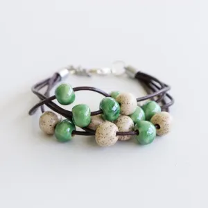 SwaziMUD™ Leather Cluster Bracelet