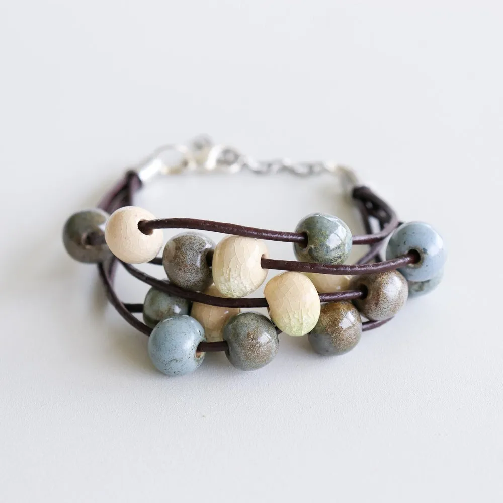 SwaziMUD™ Leather Cluster Bracelet