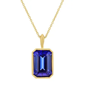 Tanzanite Bezel-Set Pendant