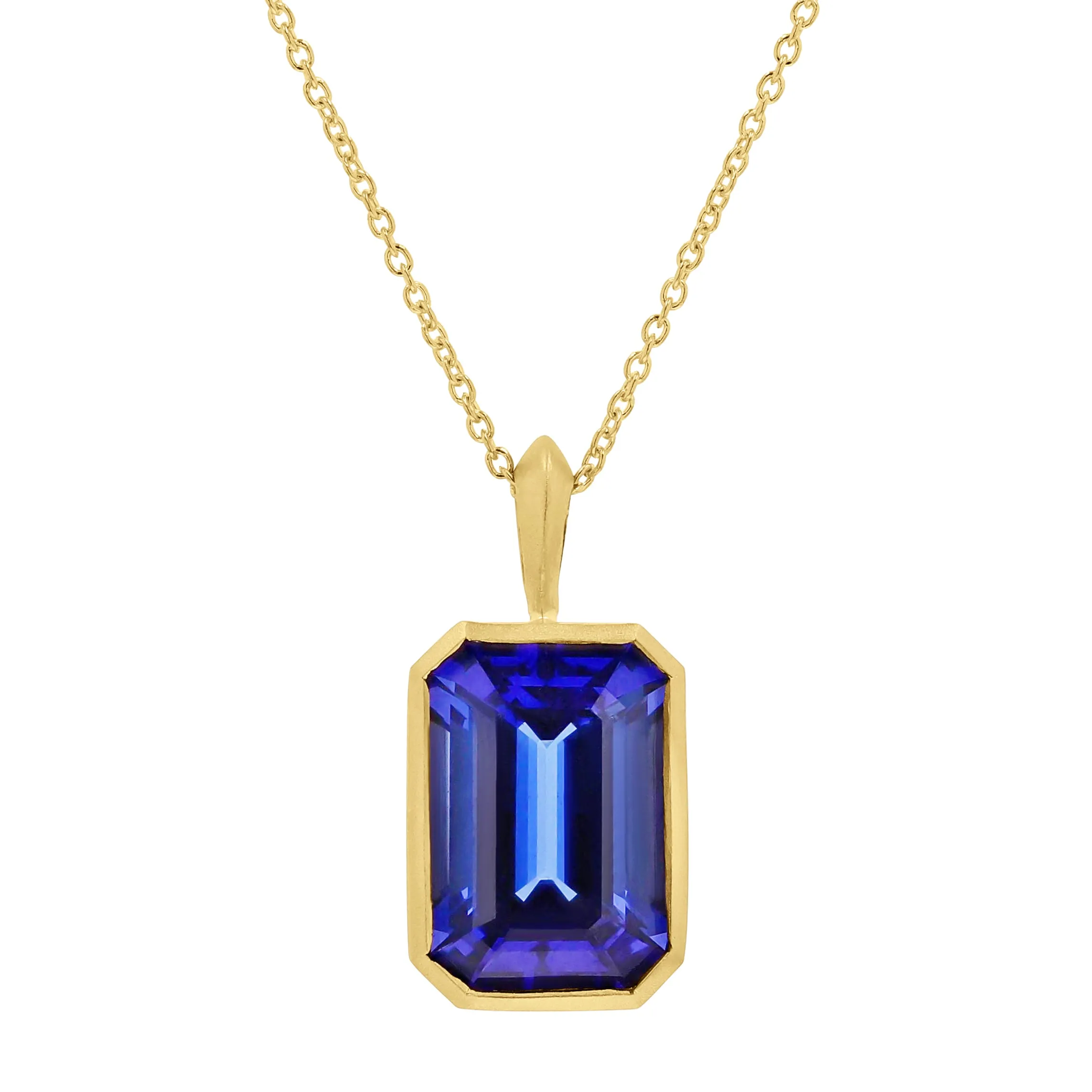 Tanzanite Bezel-Set Pendant