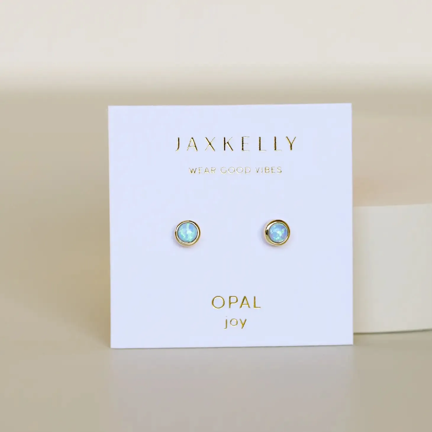 The Mini Energy Simple Studs - Fire Opal (JOY)