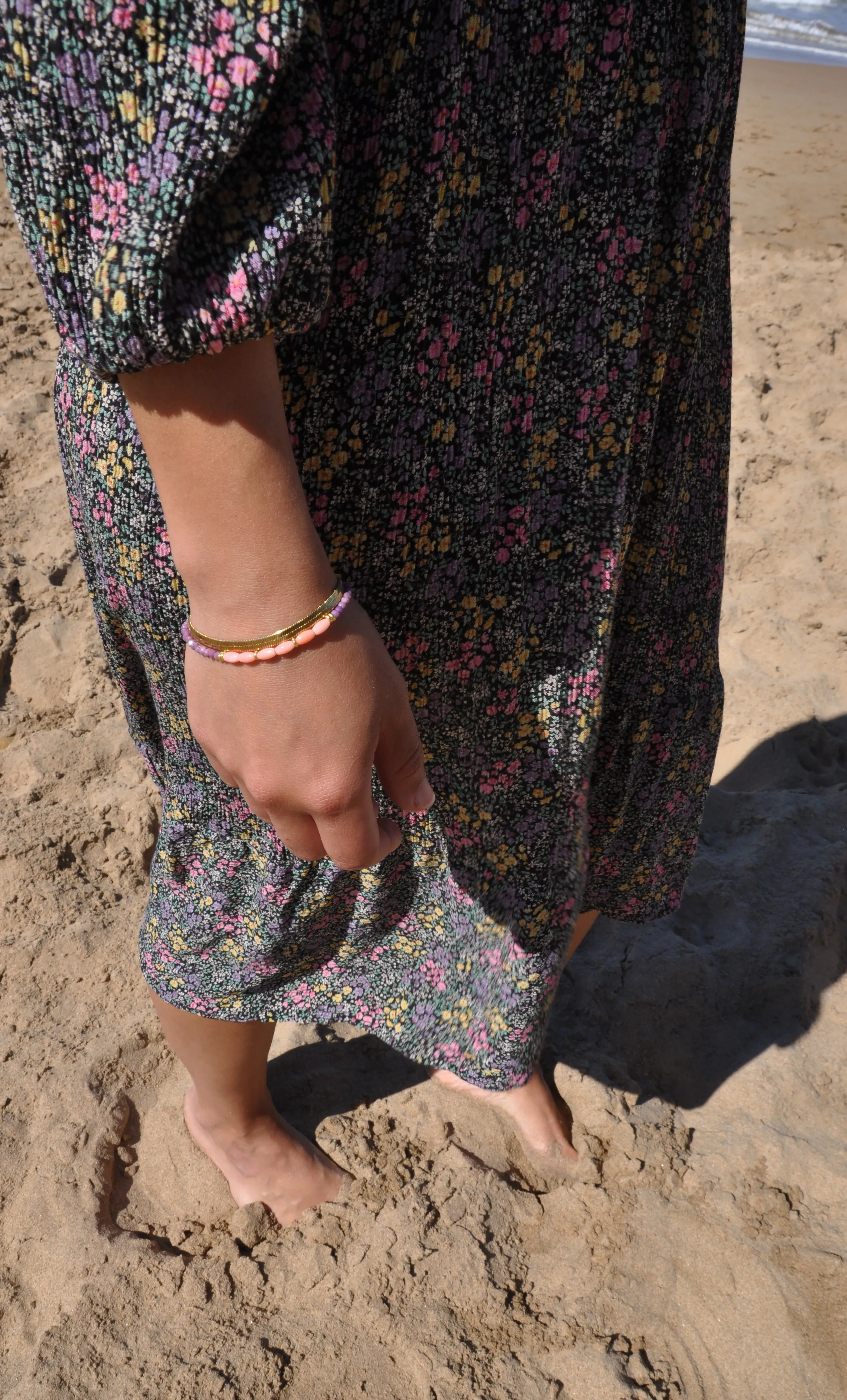 The Tunik Madre Coral & Lepidolite Bracelet