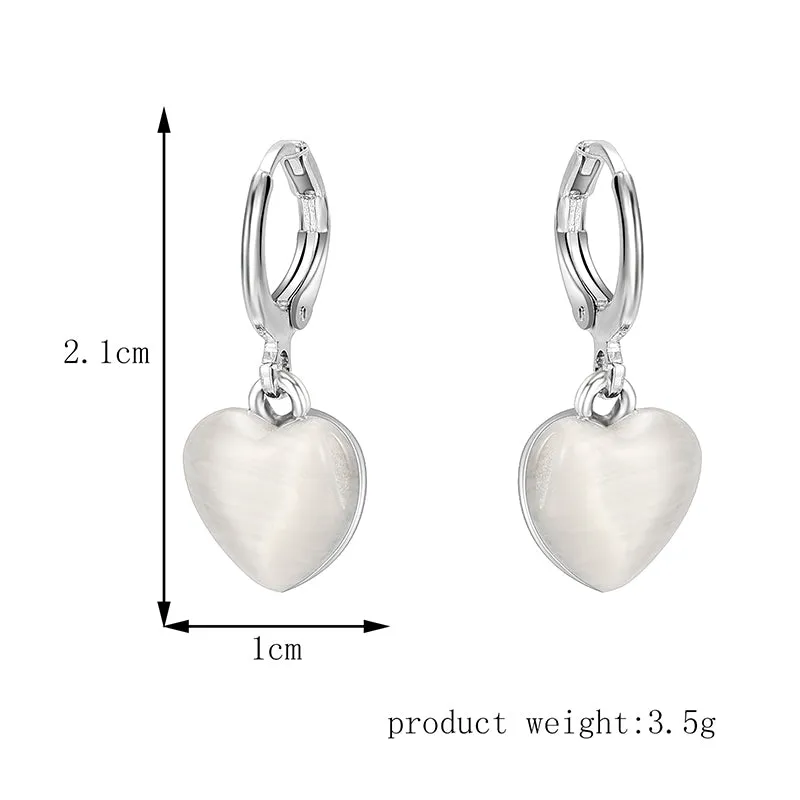 Three-dimensional Love Circle Earrings Minimalist