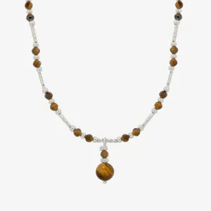 Tiger's eye gemstone necklace