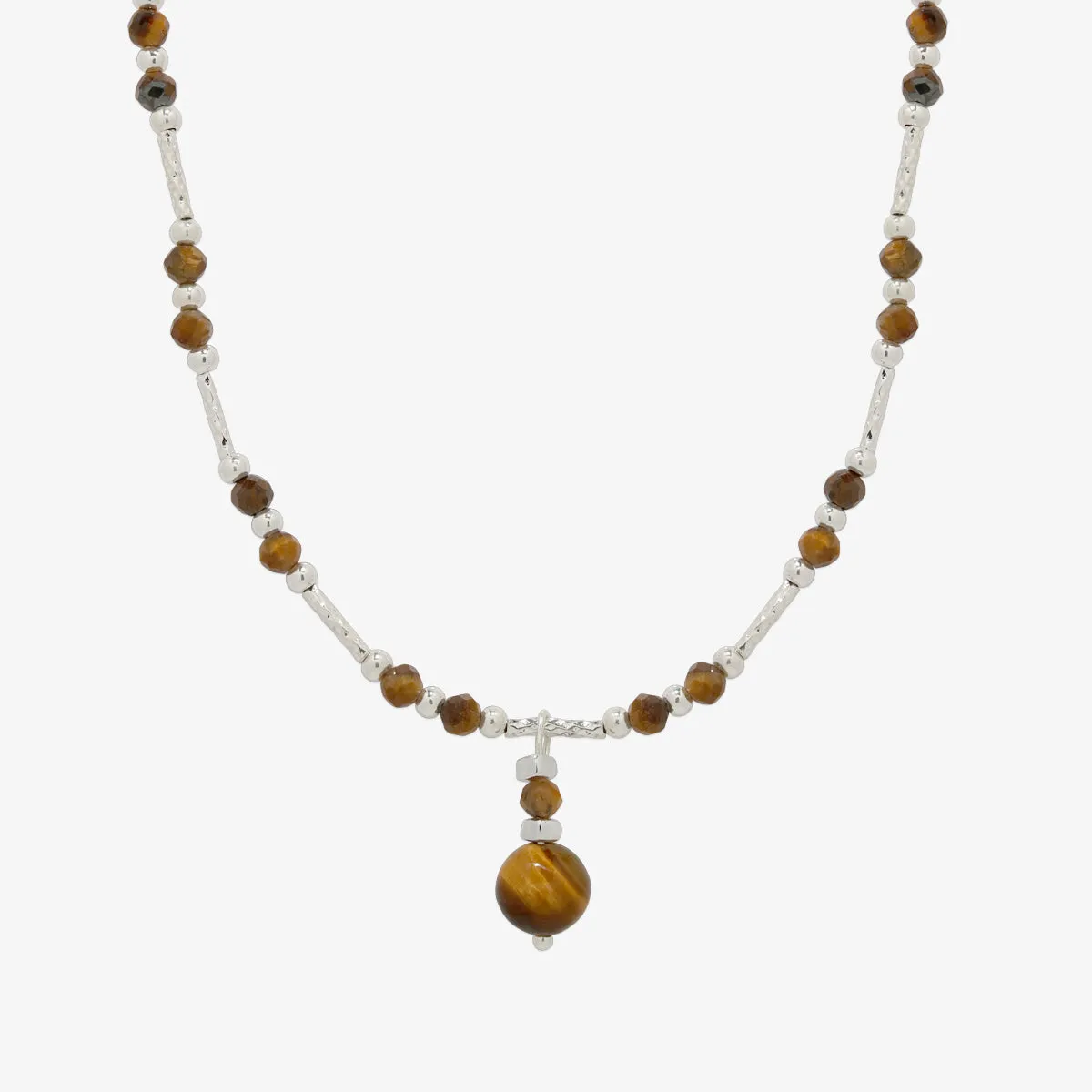 Tiger's eye gemstone necklace