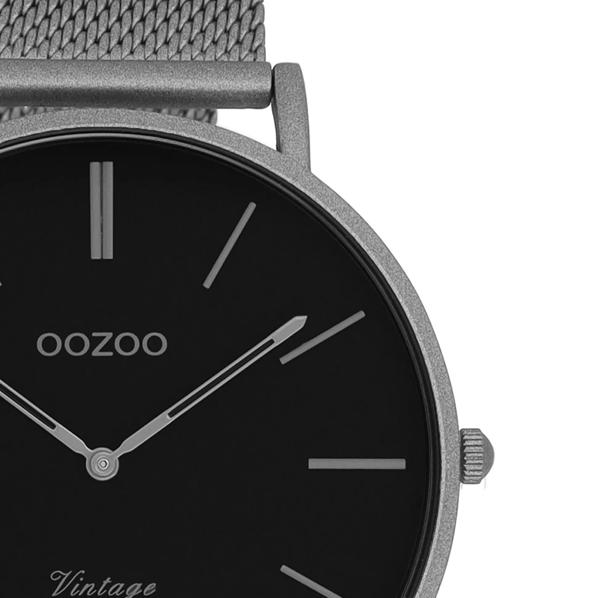 Titanium OOZOO watch with titanium metal mesh bracelet - C9928