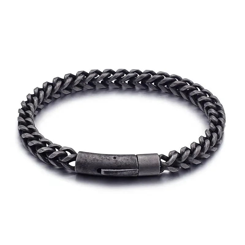 Titanium steel men's simple bracelet