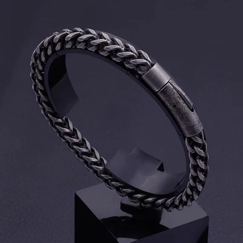 Titanium steel men's simple bracelet