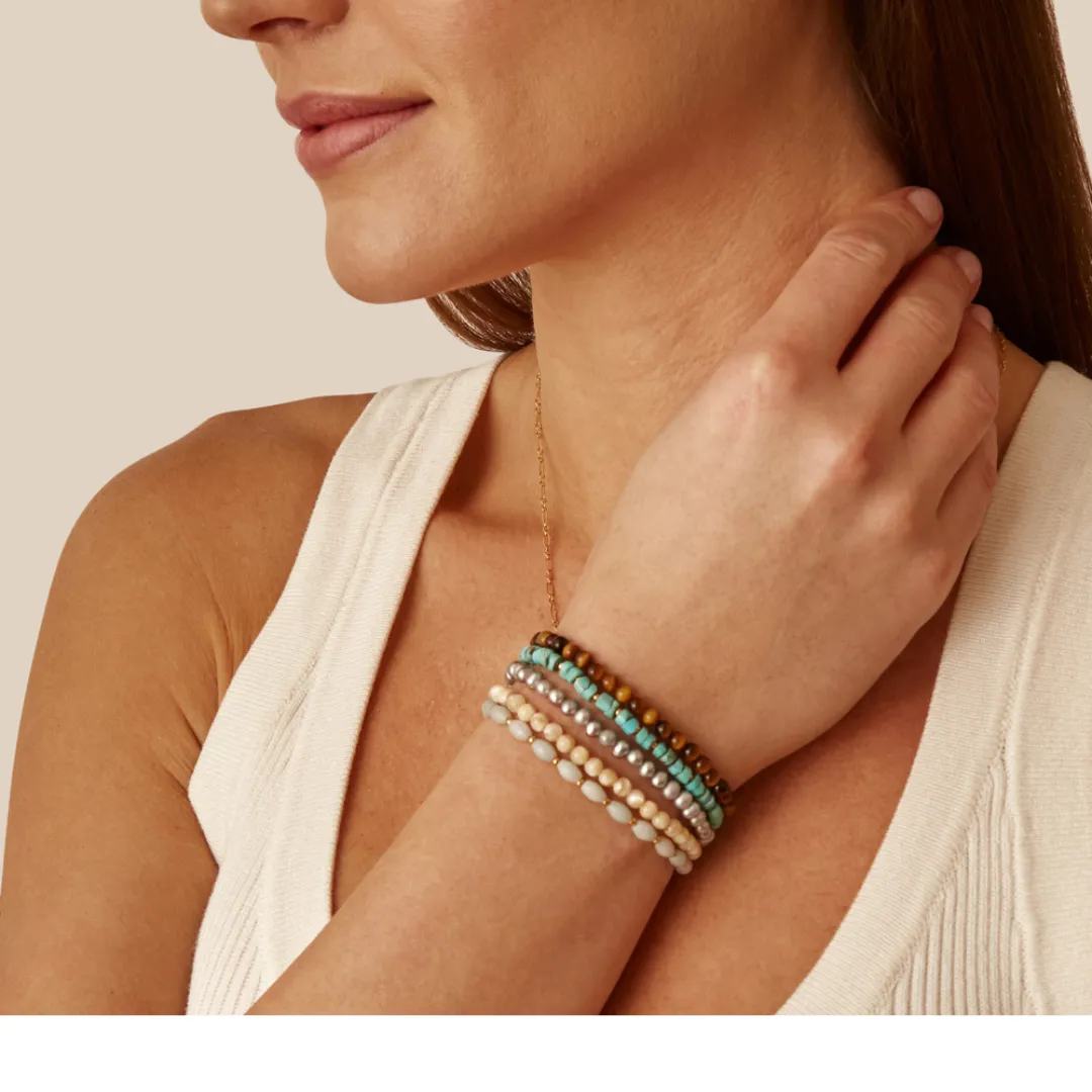 Turquoise & Amazonite Mix Wrap Bracelet