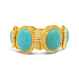 Turquoise & Gold Estate Bracelet