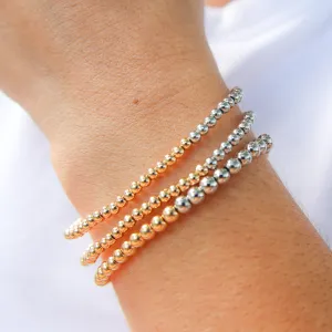 Two Tone Beaded ball Bracelet