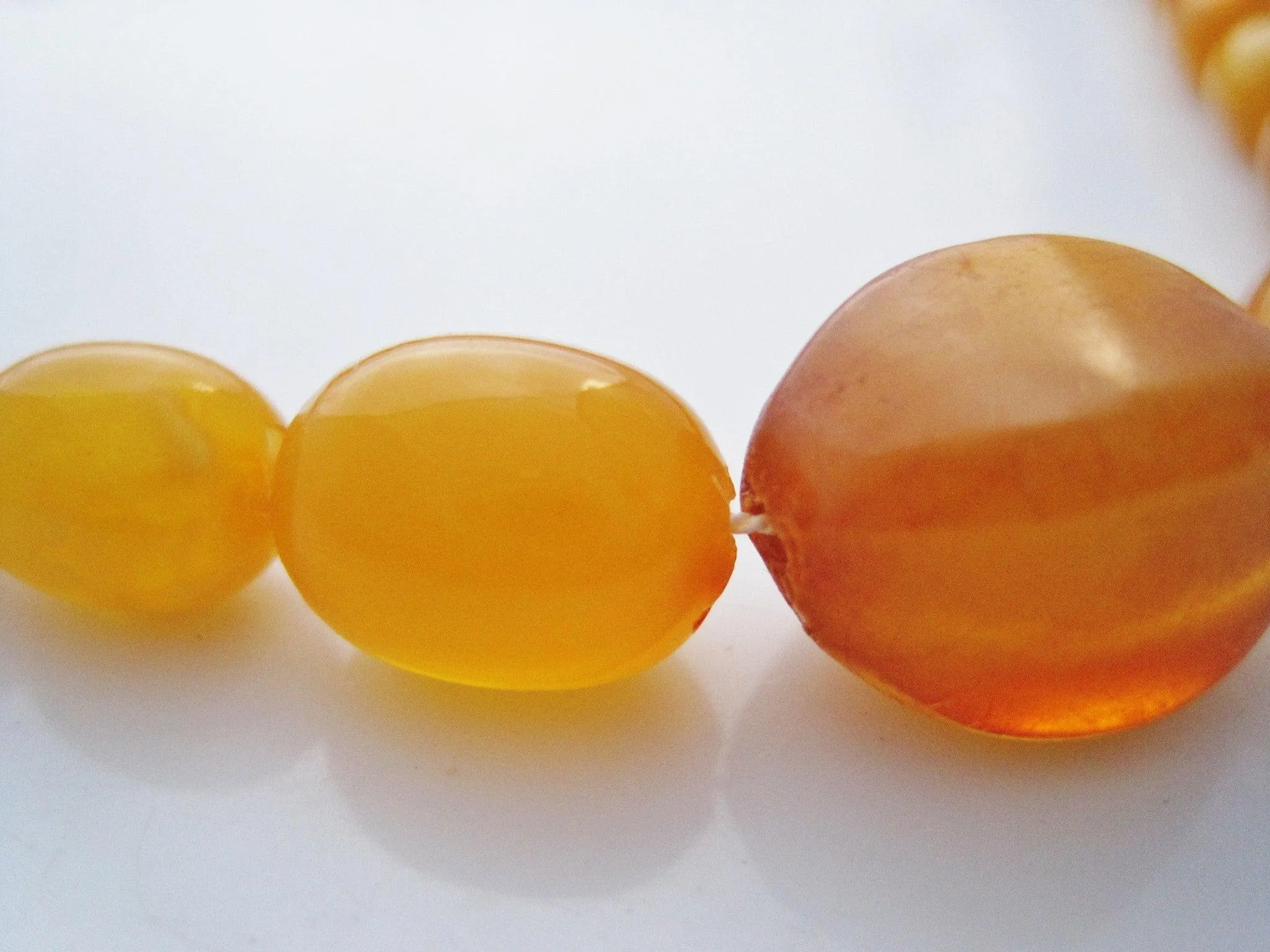 Victorian Natural Egg Yolk Butterscotch Amber Necklace