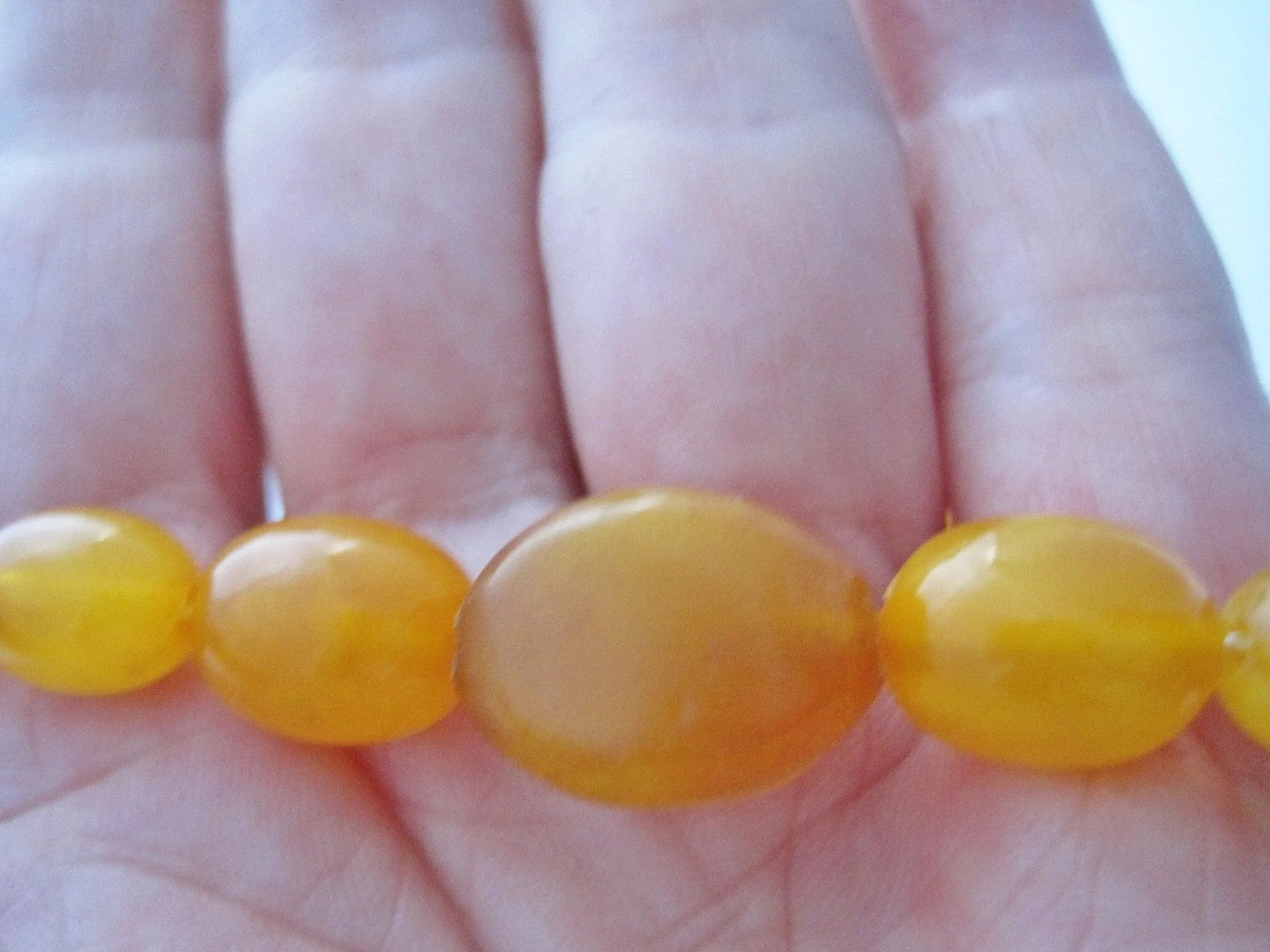 Victorian Natural Egg Yolk Butterscotch Amber Necklace