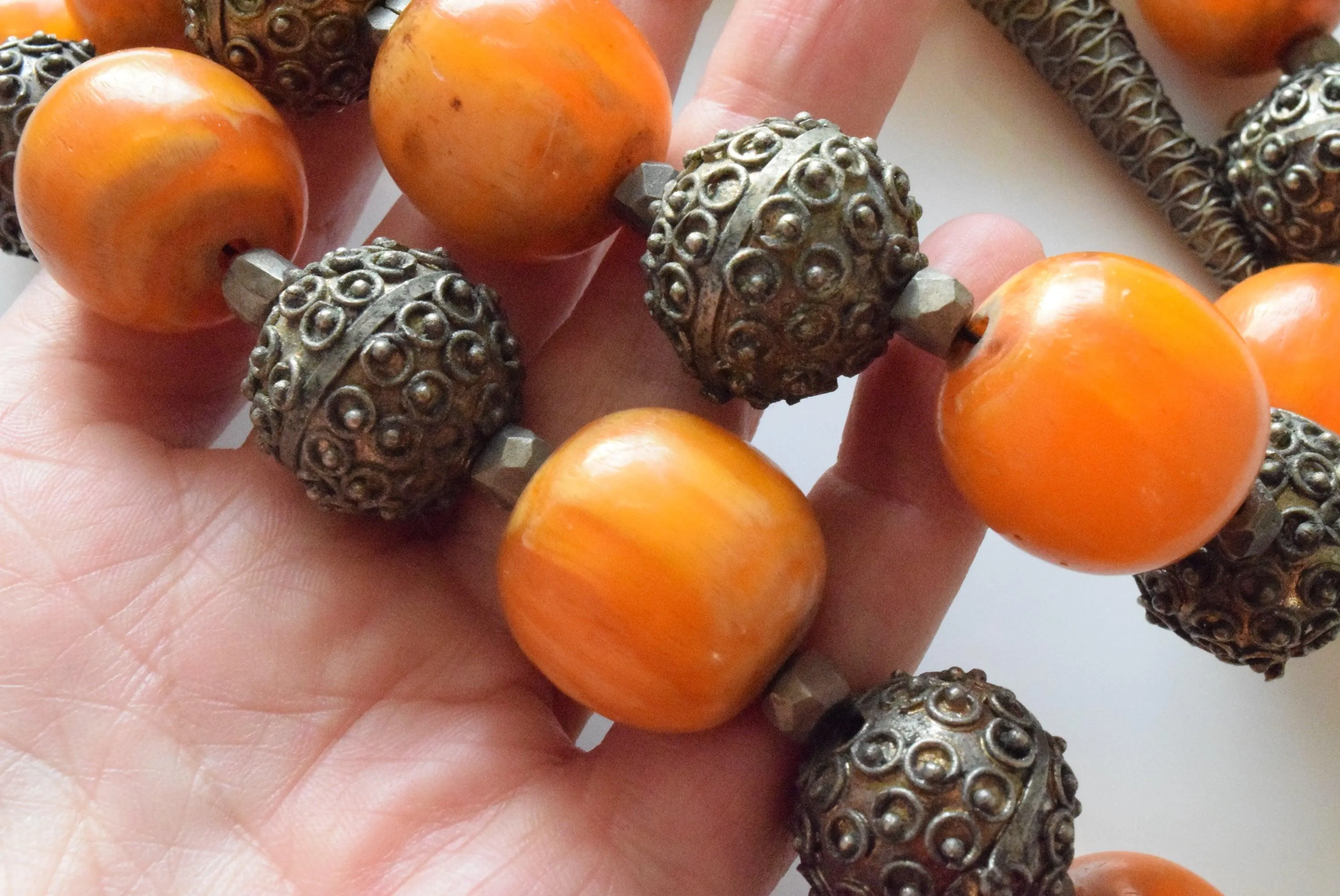 Vintage Long Bedouin Bead Necklace