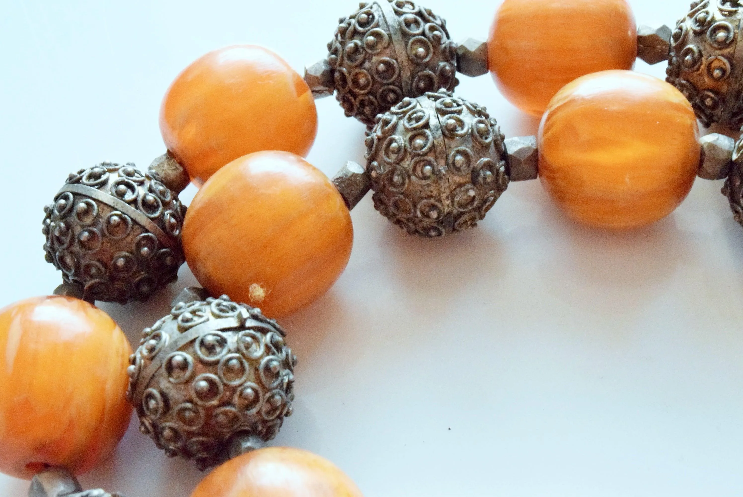 Vintage Long Bedouin Bead Necklace