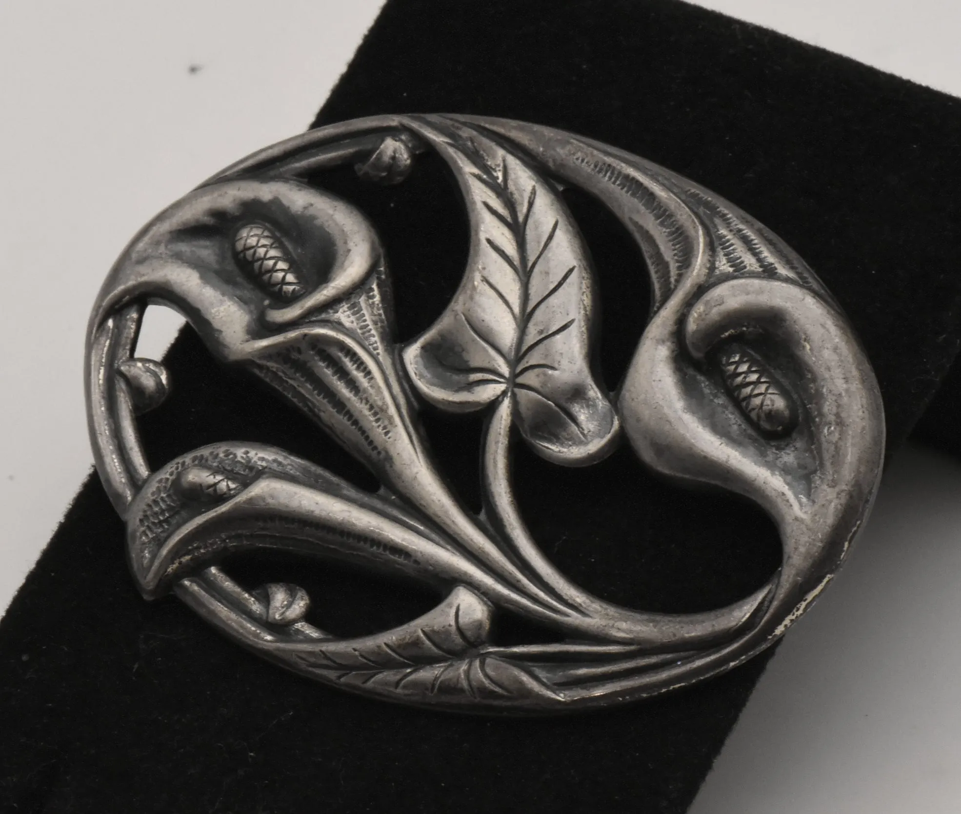 Vintage Sterling Silver Calla Lily Brooch