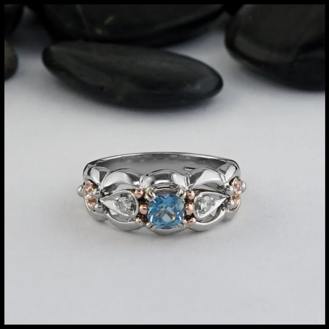 White Gold Aquamarine Ring