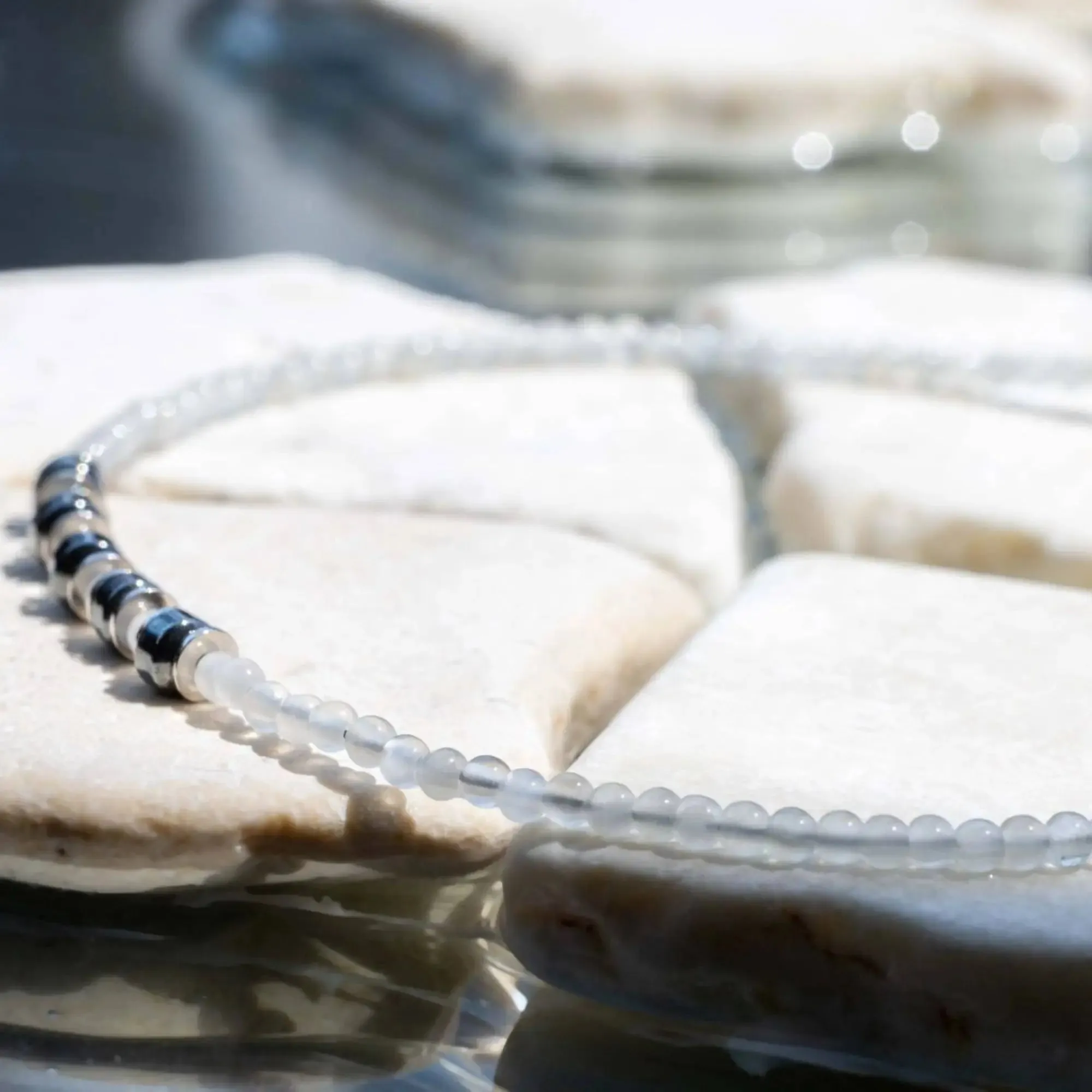 White Moonstone Bracelet VIII (2mm)