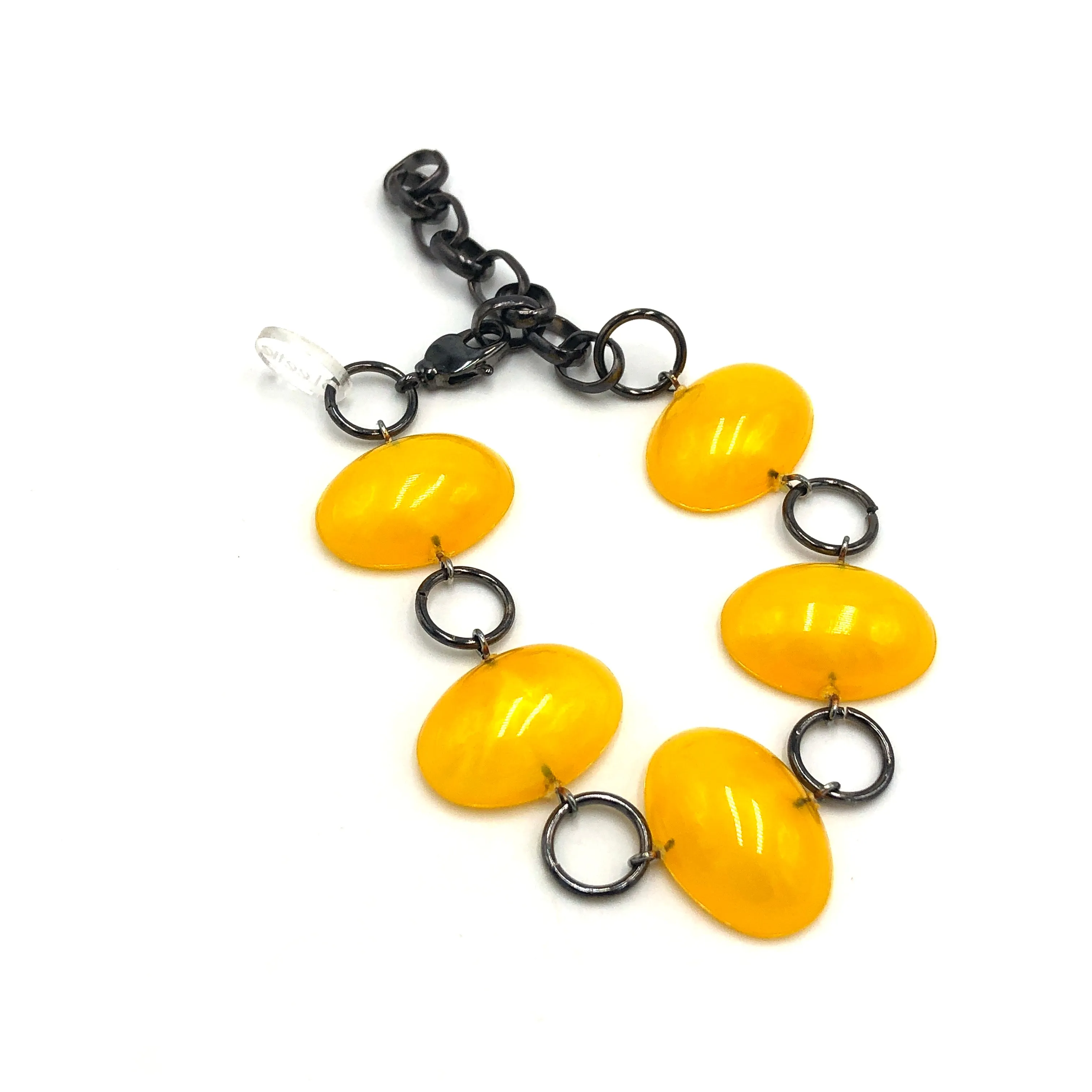 Yellow Jelly Bean Stations Bracelet